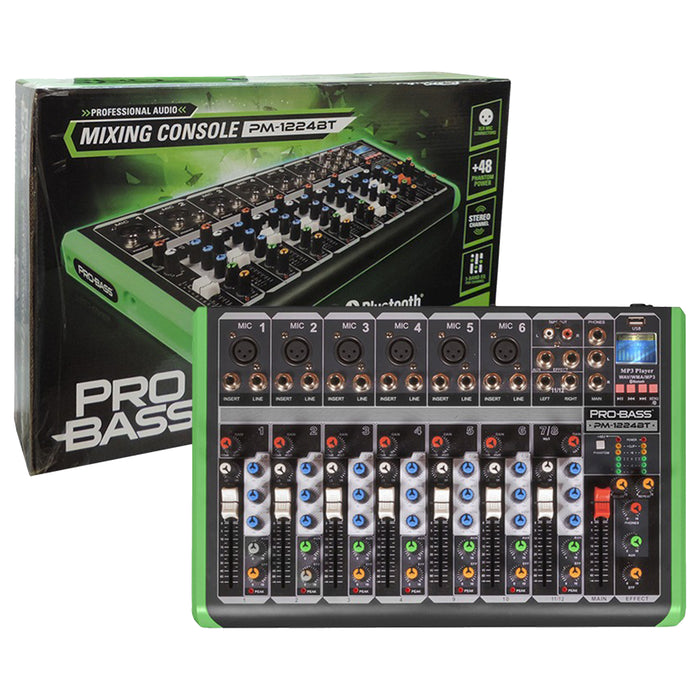 Pro Bass Professional Mixer PM-1224BT