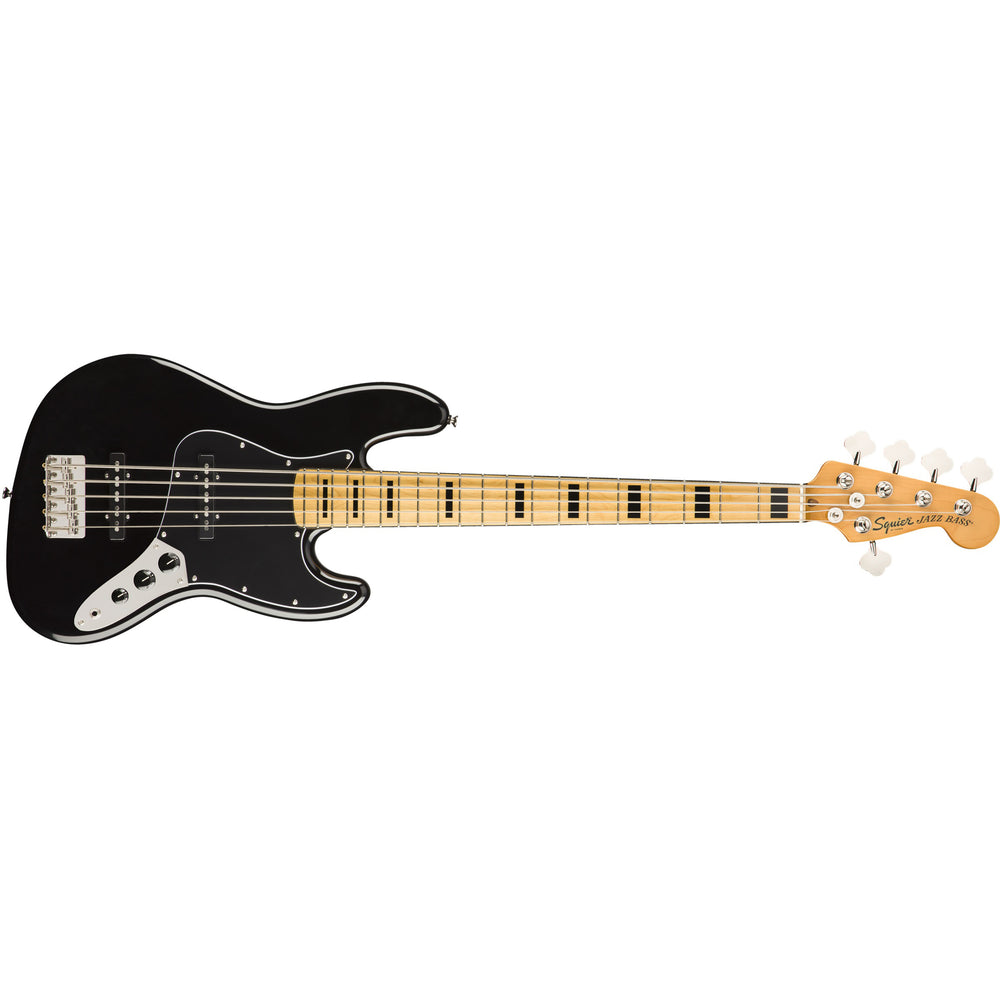 Squier Classic Vibe '70s Jazz Bass V - Black with Maple Fingerboard