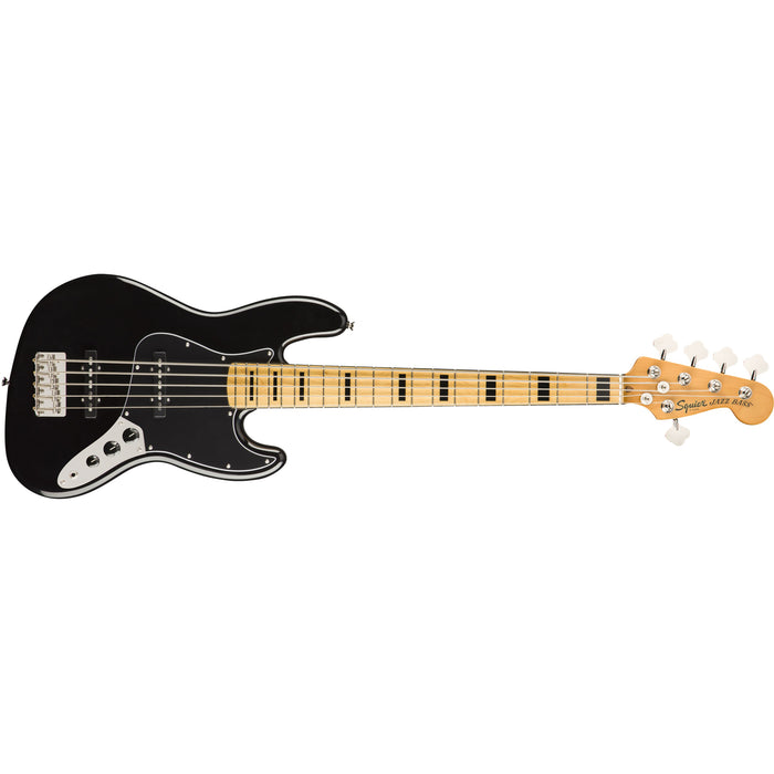 Squier Classic Vibe '70s Jazz Bass V - Black with Maple Fingerboard