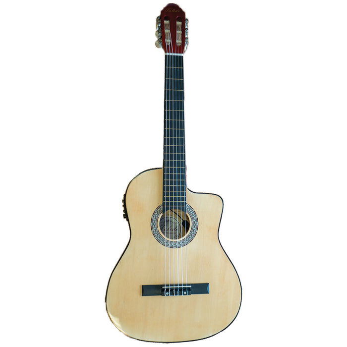 Toledo Classical Guitar with EQ - Natural White w/ Gig Bag
