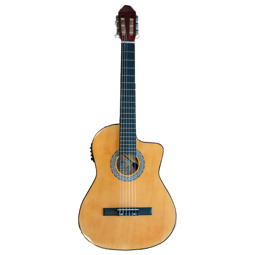 Toledo Classical Guitar with EQ - Natural Yellow w/ Gig Bag
