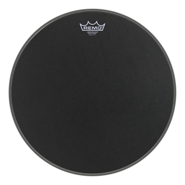 Remo Ambassador Black Suede Head 10''