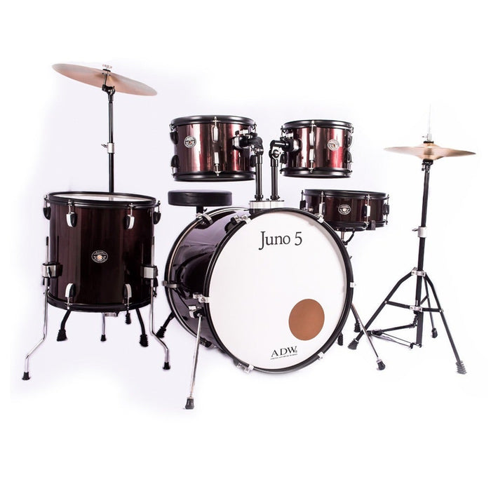 ADW Drum Kit Juno 5 Pieces Drum /w Cymbals (AVAILABLE FOR PICKUP AT STORE) DISPLAY