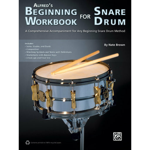 Alfred's Beginning Workbook For Snare Drum