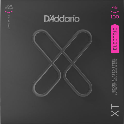 D'Addario XTB45100 XT Nickel Plated Steel Long Scale Bass Strings -.045-.100 Regular Light