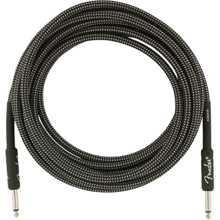 Fender Professional Series Straight to Straight Instrument Cable - 15 ft Gray Tweed