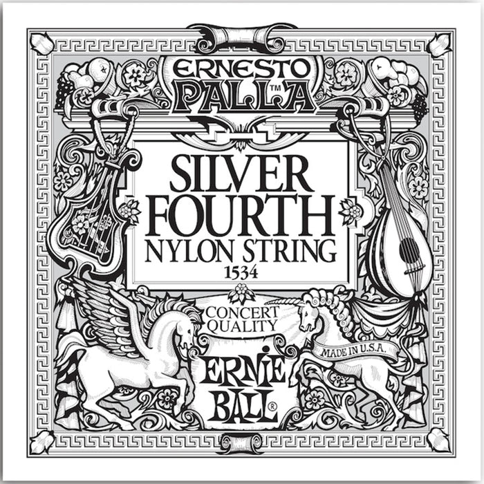 Ernie Ball Silver Ernesto Palla Nylon Classical Guitar String 4TH 1534