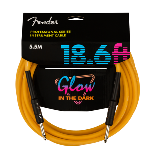 Fender Professional Glow in the Dark Cable, Orange, 18.6 Ft