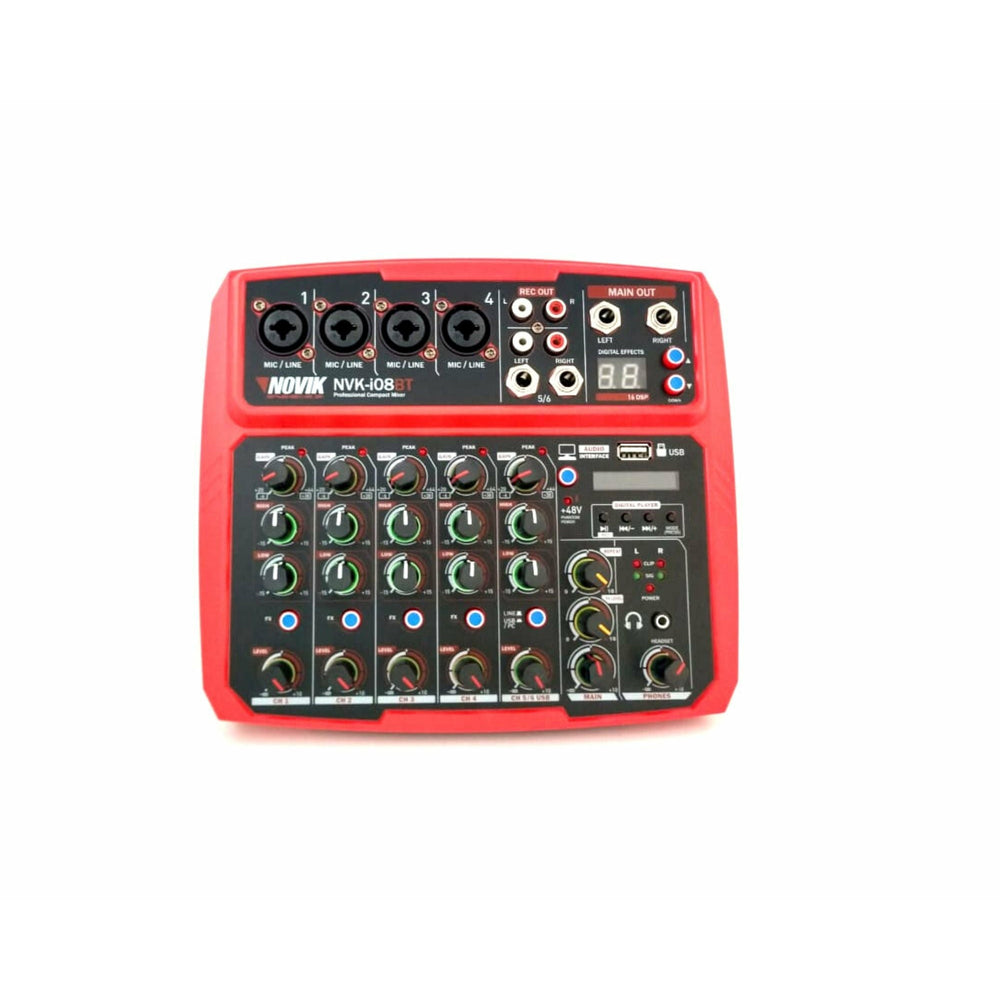 Novik Neo Mixer 8CH/USB/INTERFACE/BT Red