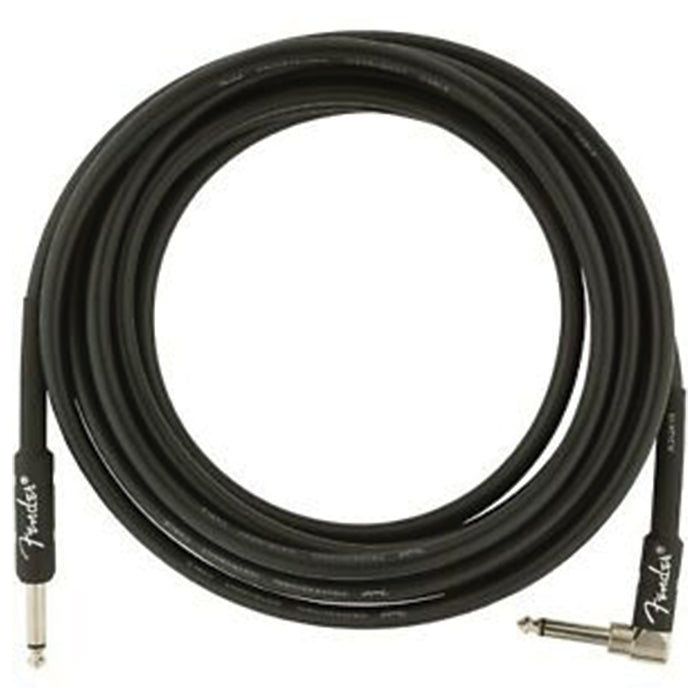 Fender Professional Series Straight to Right Angle Instrument Cable - 15 ft Black