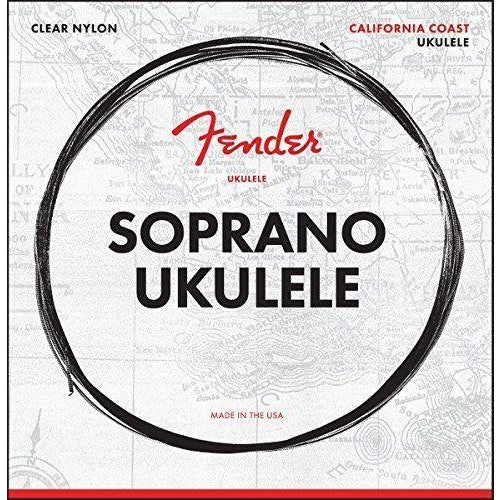 Fender 90S California Coast Clear Nylon 4-String Soprano Ukulele Strings