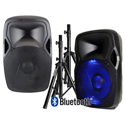 Audiopipe 15" Speaker Combo with Stand DJAP-1567A-CMB (AVAILABLE FOR PICKUP AT STORE)